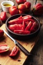 Sliced Ã¢â¬â¹Ã¢â¬â¹tomatoes in a bowl Royalty Free Stock Photo